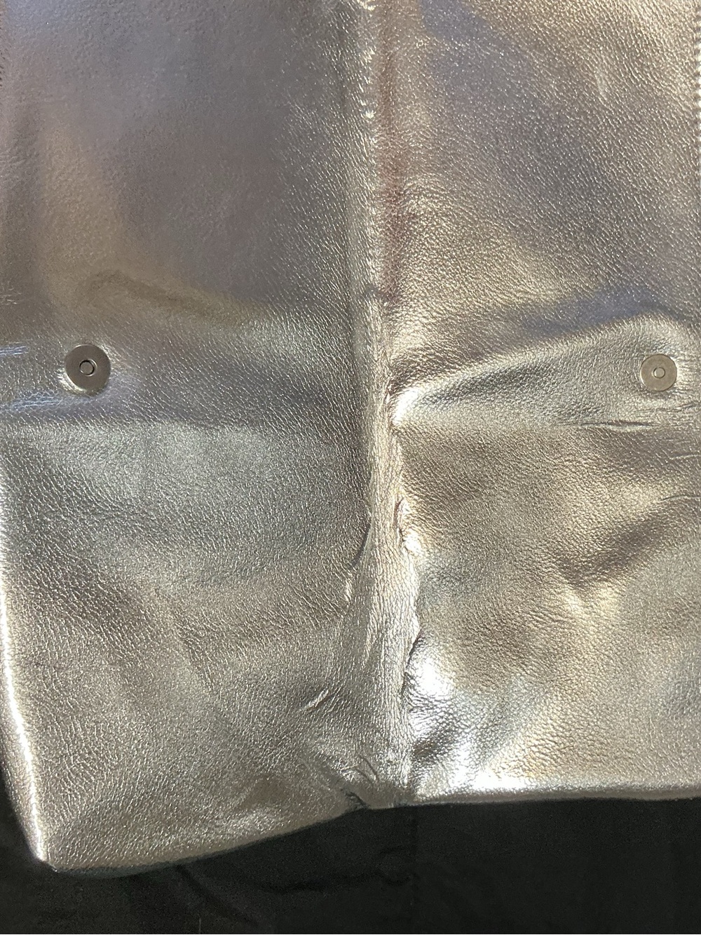 Metallic Silver Zip Cosmetic Pouch - Picture 3 of 3